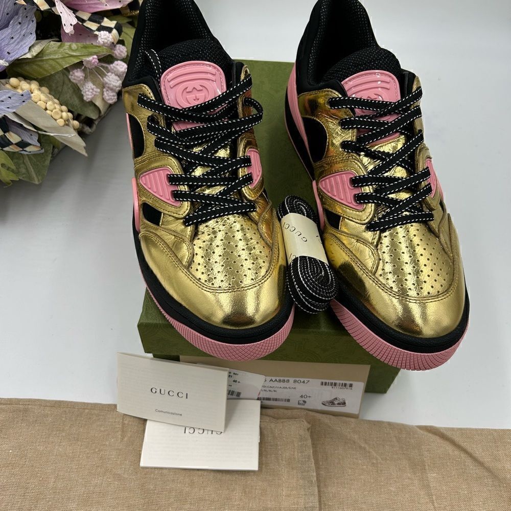 Women’s Gucci basket sneakers size 40.5 made in Italy - Picture 3 of 10